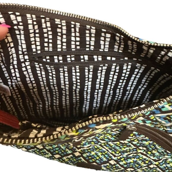NWT Vera Bradley Vivian Hobo Shoulder Bag Purse Rainforest Print Casual Preppy - Picture 7 of 10